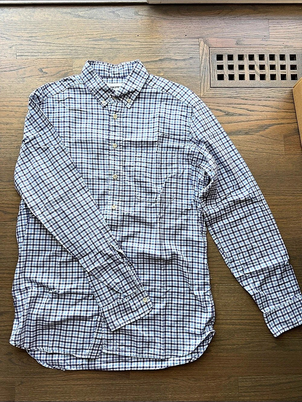 Taylor Stitch Gingham Button Down in Blue & White Size 42